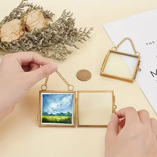 Mini Original Artwork - Landscape in gold frame