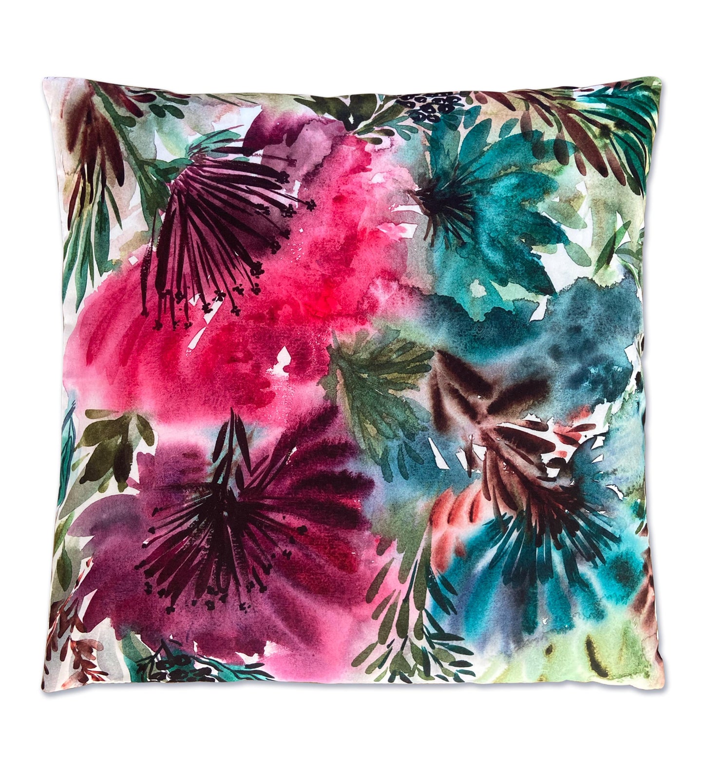 Purple Flower Original Art Cushion